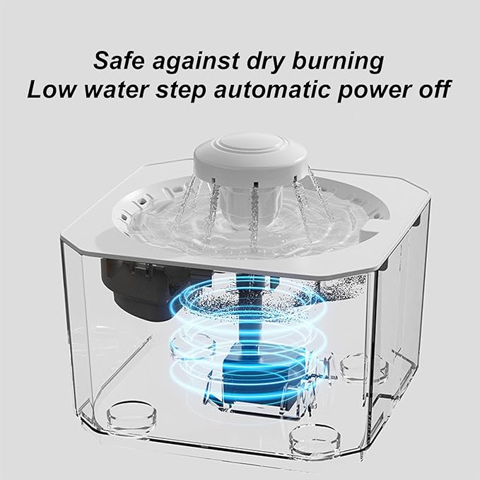 Cat Fountain,2500ml Automatic Quiet Large Capacity Pet Supplies,Dog Water Dispenser - for Puppy Animal Travel Crate House Outside Feeding Tipping Night Hot Day Offices Indoor Home