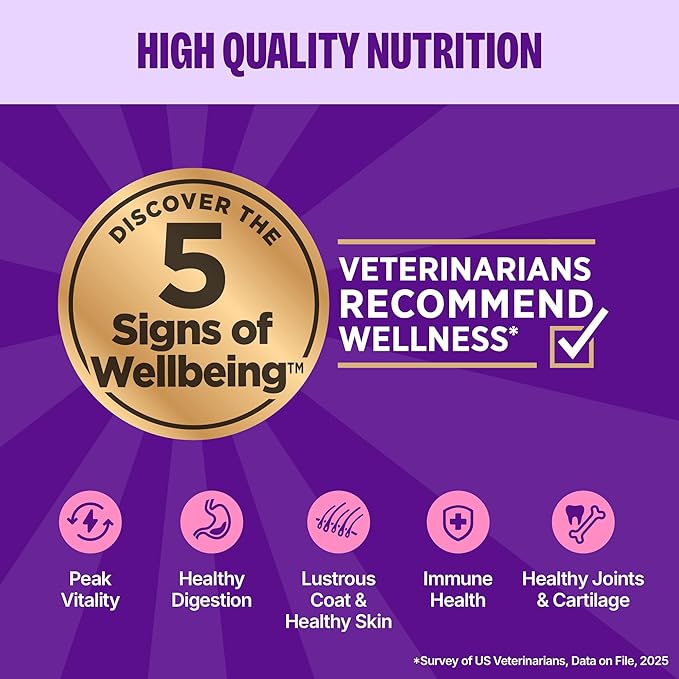Wellness Appetizing Entrées Age Advantage Mousse Senior Wet Cat Food, Natural, Protein Rich, Grain Free, Tuna, Salmon, Cod, and Sardine Recipe, 1.4 oz, Pack of 8 Pouches
