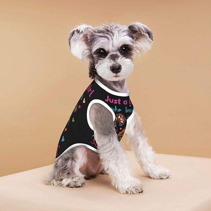 Just A Girl Who Loves Squirrels Dog Shirts Sleeveless Puppy Cotton T-Shirts Breathable Dog Clothes Pet Apparel Tank Pullover Doggy Sweatshirt Cozy Canine Wear for Small Dogs Cats Green Large