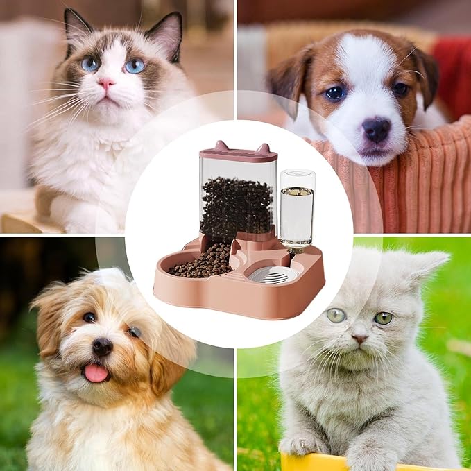 Automatic Cat Feeder,Cat Water Dispenser Food Pet Feeder | Large Capacity Fod Storage Container, Automatic Dog Food Bowl, Pet Supplies