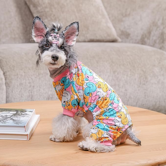 CuteBone Fleece Dog Pajamas Clothes Puppy Jammies Pet Apparel Cat Onesie for Chihuahua Yorkie Frenchies P319S