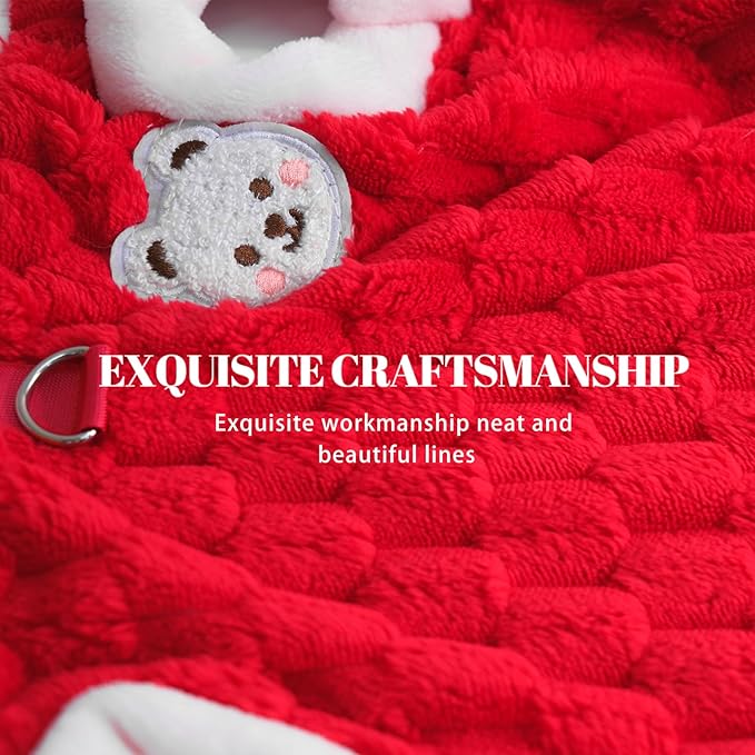 Dog Sweater for Small Dogs Puppy Cats Winter Warm Soft Pet Clothes Pullover Cute Extra Small Dog Apparel, Cat Sweaters for Cats Only Fit Chihuahua Yorkie(Red, S)