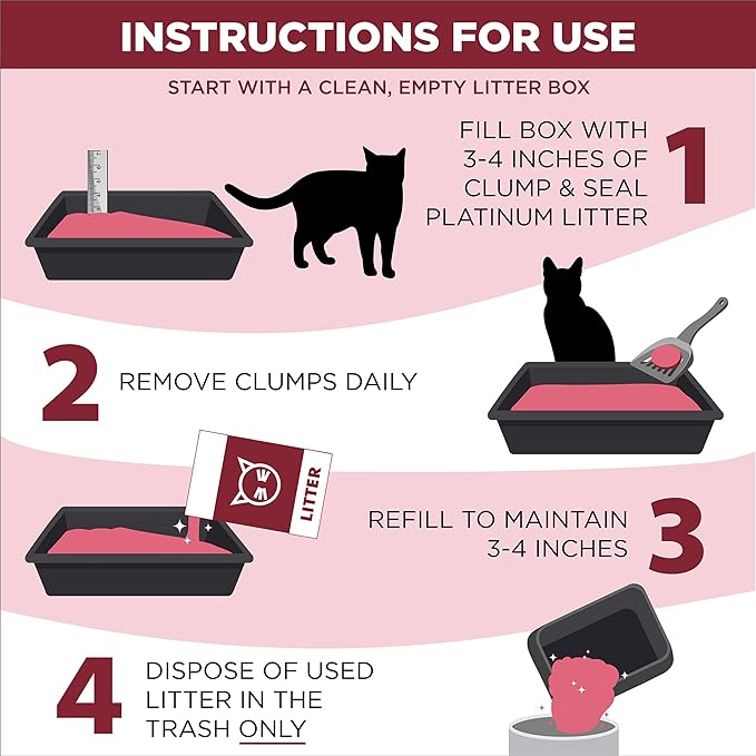 ARM & HAMMER Clump & Seal Platinum Cat Litter, Multi-Cat Clumping Litter Forms Rock-Hard Clumps, Powerful Odor Eliminators with Baking Soda, 14-Day Odor Control, 27.5 lbs