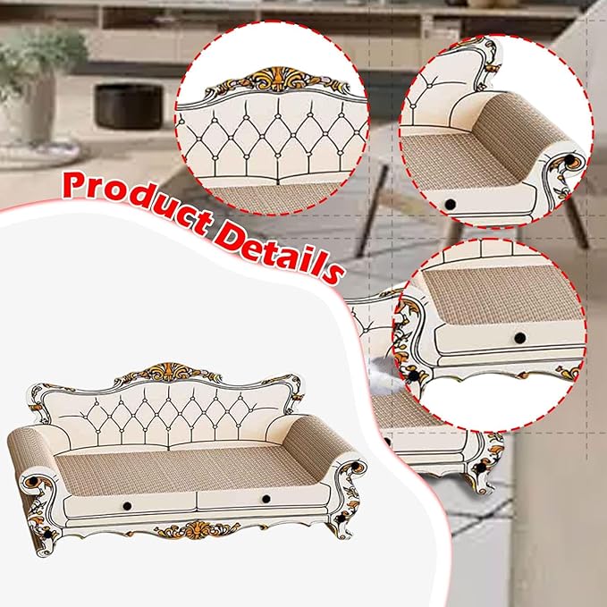 Baoblaze Cat Scratcher Couch Bed Pet Claw Sharpening Supplies Furniture Protection Versatile Grinding Claw Toy Cat Couch Chaise Longue, Style A