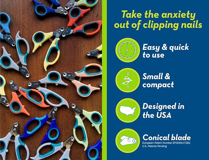 Zen Clipper Pet Nail Clipper for Dogs – Dog Nail Clipper for Safer Dog Grooming and Nail Care - Clean, Quiet, and Easy-to-Use Stainless Steel Dog Nail Trimmer - (4mm Hole)