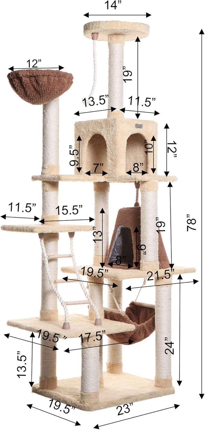 Armarkat Premium Cat Tree Model X7805, Goldenrod