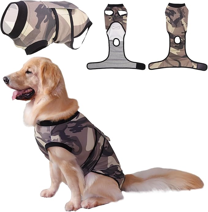 PET Glam Recovery Suit for Dogs Cats, After Surgery, Alternative E-Collar Dog CAT. PET Shirt Breathable Abdominal Wounds, Neuter Cotton, Prevent Licking Onesie Surgical (Green, XS)