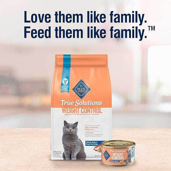 Blue Buffalo True Solutions Weight Control Natural Dry Cat Food for Adult Cats, Chicken, 3.5-lb. Bag