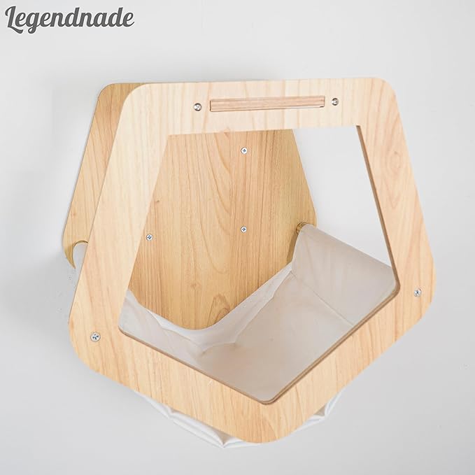 Personalized Cat House 2 Story, Custom Name for Cat House, Wooden Cats Bed for Two Indoor Cats, Cat Pods, Wood Furniture for Sleeping Playing Scratching, Your Pet Gift Decor