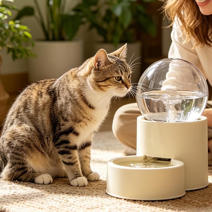 Automatic Pet Feeder - 26x16x14cm Dog Auto Feeding Bowl | Pet Food and Water Device | Large Capacity Puppy Water Dispenser | for Home Vacation Indoor Living Room Travel Weekend Trip Backyard