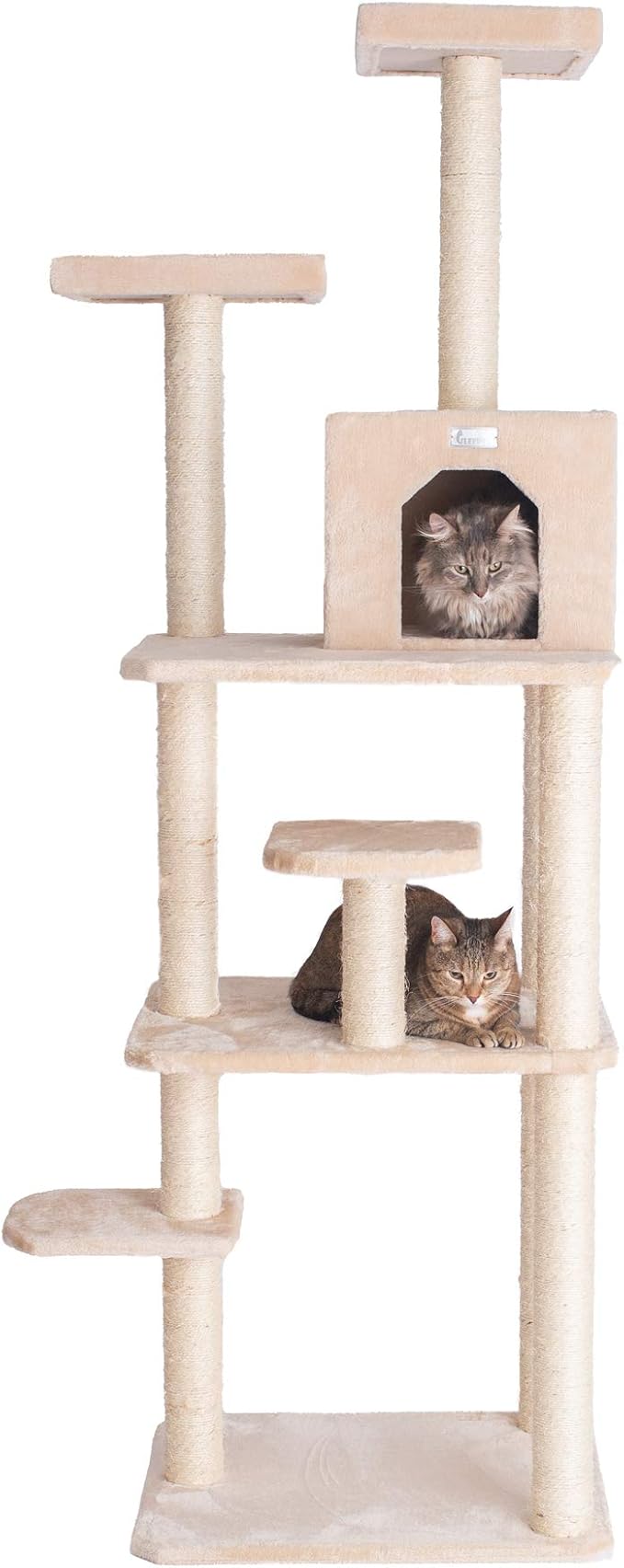 GleePet GP78740821 Cat Tree, 74-Inch, Beige