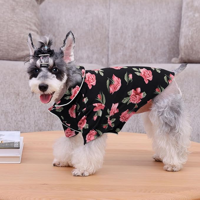 CuteBone Two-Leg Velvet Pet Pajamas Girl Dog Clothes - Soft, Cozy, and Stretchy Boy Pjs for Small, Medium Dogs and Cats Winter Sleepwear Apparel LTP05XS