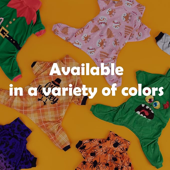 CuteBone Fleece Dog Halloween Pajamas Clothes Puppy Jammies Pet Apparel Cat Onesie for Chihuahua Yorkie Frenchies P309M
