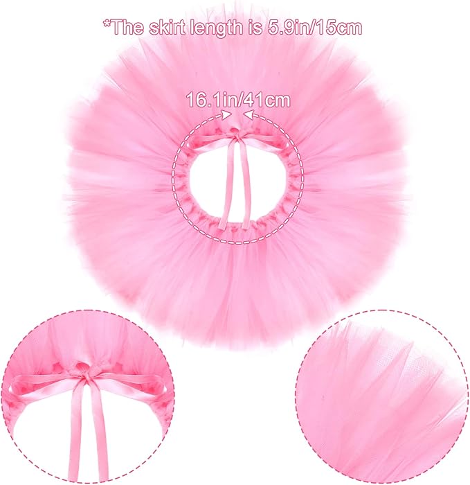 Pet Costume Set Tutu Skirt with Pearl Crown for Small Dog Cat Halloween Birthday Wedding Photo Prop Costume