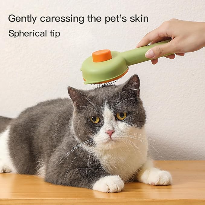 Premium Universal Pet Grooming Brush with Stainless Steel Pins Ideal for All Breeds Long Short Haired Cat and Dog,Ergonomic All-in-One Reduces Tanglesand PromotesHealthy Coat with Gentle (Blue)