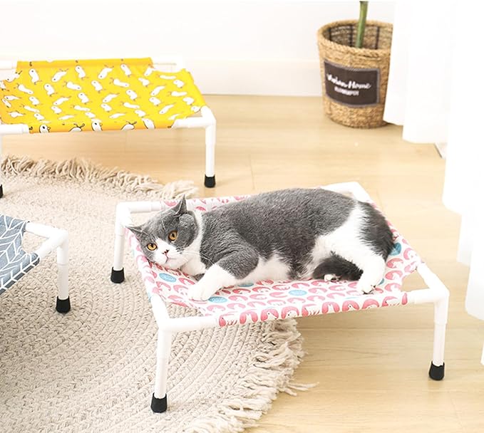 Pet Hammock Cat Puppy and Dogs Replacement Comfortable Cloth Camp Bed Nest Napping Bed for Small Pet Cat Bed Sheets, colored triangle