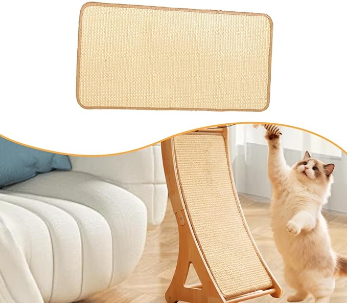 Cat Scratcher Bed Cat Scratching Board Exercise Tower Furniture Protector Interactive Wooden Frame Construction Suitable for Indoor Kitten Playing and, Replacement pad
