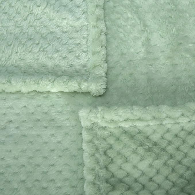 Warm Soft Fuzzy Dog or Cat Blanket, Plush Fleece Throws for Bed, Couch, Sofa, Travel (M/32" x 40", Mint)
