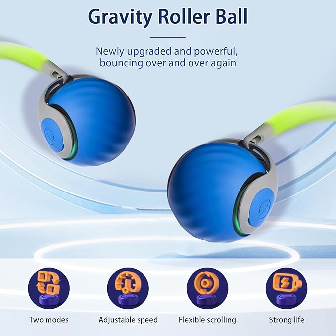 Interactive Cat Toy Ball, Automatic Moving Cats Ball Toy with Feather, Indoor Smart Cat Toys, Motorised Cats Balls Toy for Chasing & Hunting