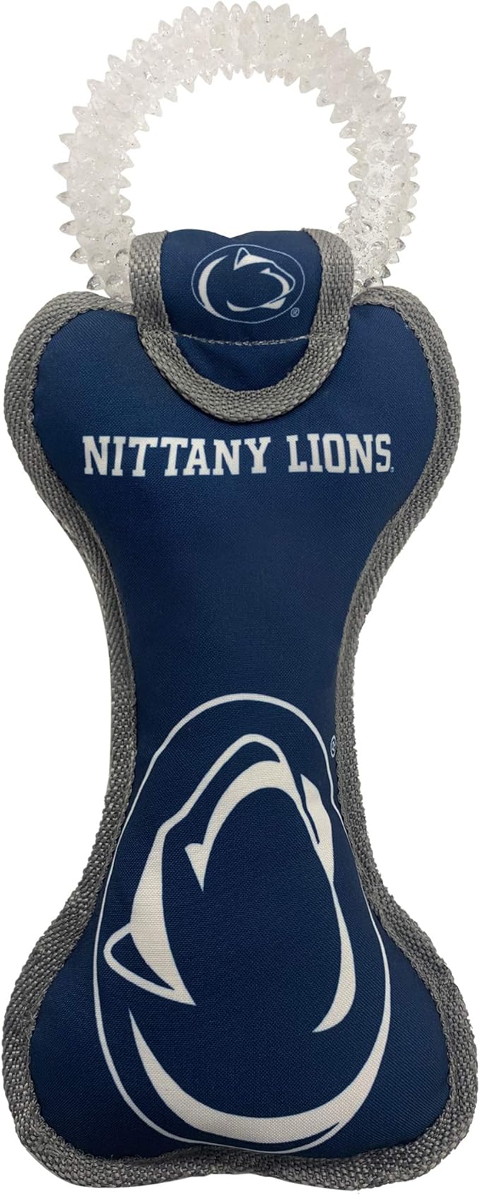 Pets First NCAA Penn State Nittany Lions Dental Dog TUG Toy with Squeaker. Tough PET Toy for Healthy Fun, Teething & Cleaning Pets Teeth & Gum