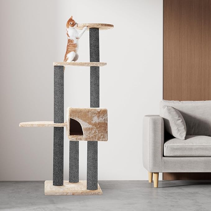 Cat Scratch Furniture Protector 47.2"x15.8" - Adhesive & Trimmable Cat Scratch Protection Mat to Shield Sofa, Couch, Wall, Cat Tree Post from Claws