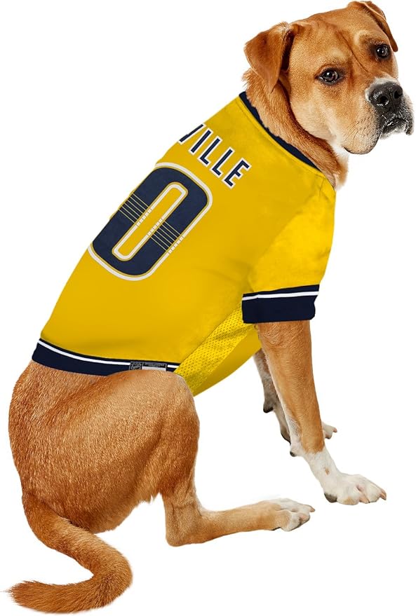 NHL Nashville Predators Jersey for Dogs & Cats, Medium. - Let Your Pet Be A Real NHL Fan!