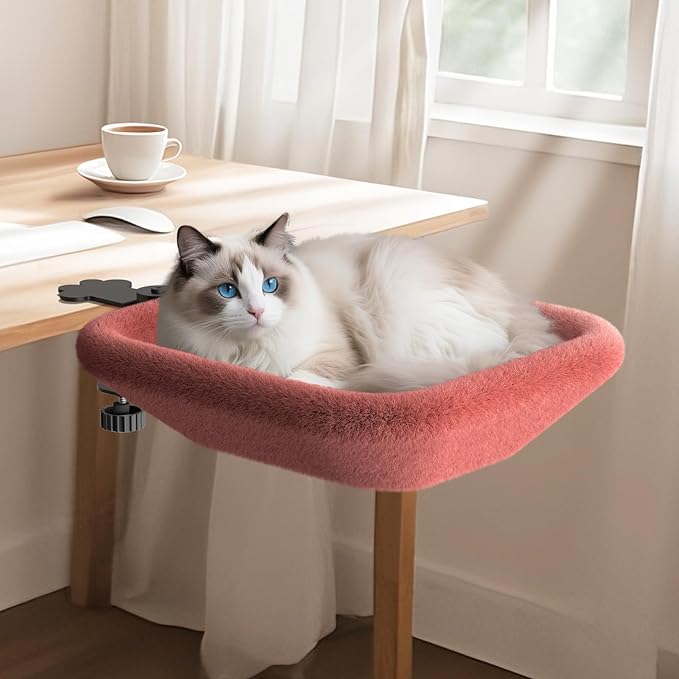 Cat Bed Cover -Removable Washable Bed Cover, Soft Comfortable, Suitable for Home & Office (Pink Cover)