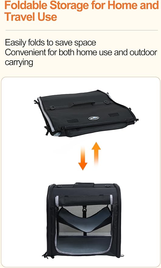 Cat Carrier Soft Foldable, Portable Pets Travel Carriers for Cats/Dogs, Portable Pet Carrier with Secure Zipper Locks
