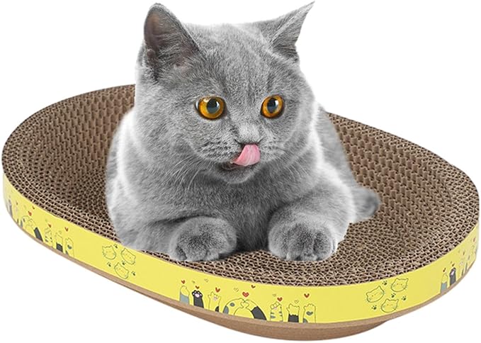 Corrugated Cat Scratcher Bowl – Indoor Multipurpose Scratch Pad | Protects Furniture, Sofa, Wall, Bed, Carpet, Fun Toy for Cats and Kittens, Play, Engaging Pet Entertainment Accessory