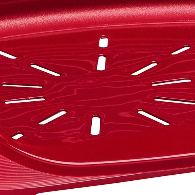 Ferplast Cat Bed, Plastic Dog Bed Small, Ventilation Holes and Non-Slip Rubber Feet for Added Stability 61,5 x 45 x h. 21.5 cm. Burgundy
