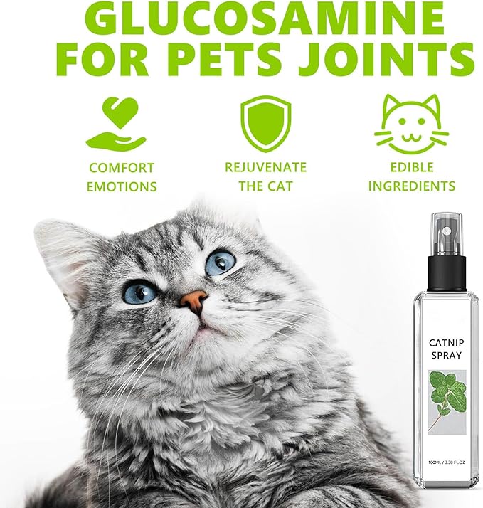 JoanofArc Catnip Spray for Cats, 100% Natural Plant Formula for Cats Kittens, Renew Toys & Train Kittens Indoor Outdoor & Relieves Stress, Calming - 3.38 Fl Oz