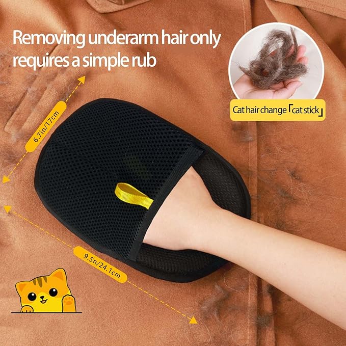 Veri dian Pet Hair Removal Glove for Dogs & Cats, Magic Brush Pet Hair Remover Tool, Reusable Magic Brush Pet Hair Remover Glove for Cats & Dogs for Clothing, Couch, Carpet, Car Seat