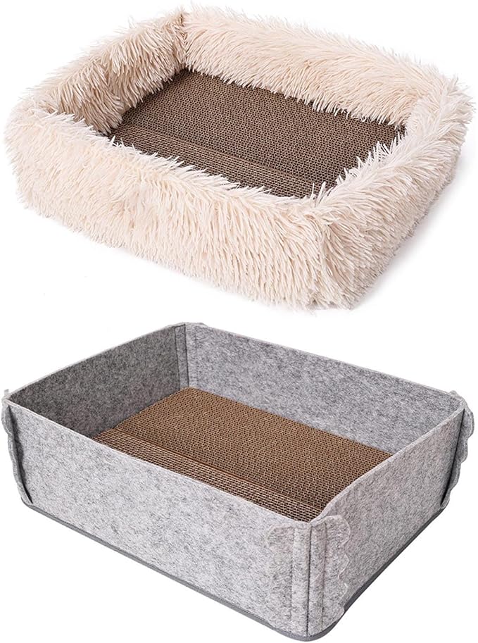 Corrugated Paper Pet Bed for Indoor Cats Easy to Use Furniture for Boredom Home Entertainment AntiScratch Furniture