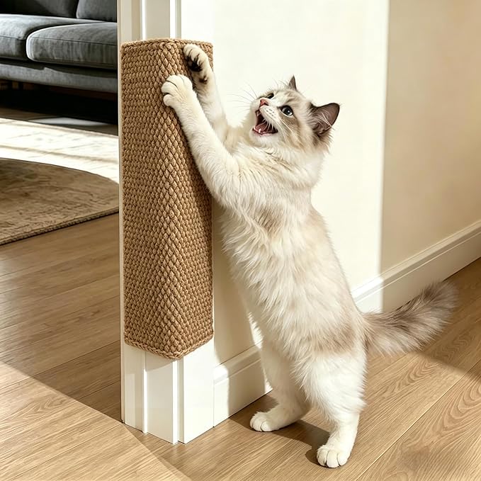 Door & Wall Corner Cat Scratcher, 19.68x7.8 Inch Scratch Pad for Cats, Corner Scratchers for Indoor Cats