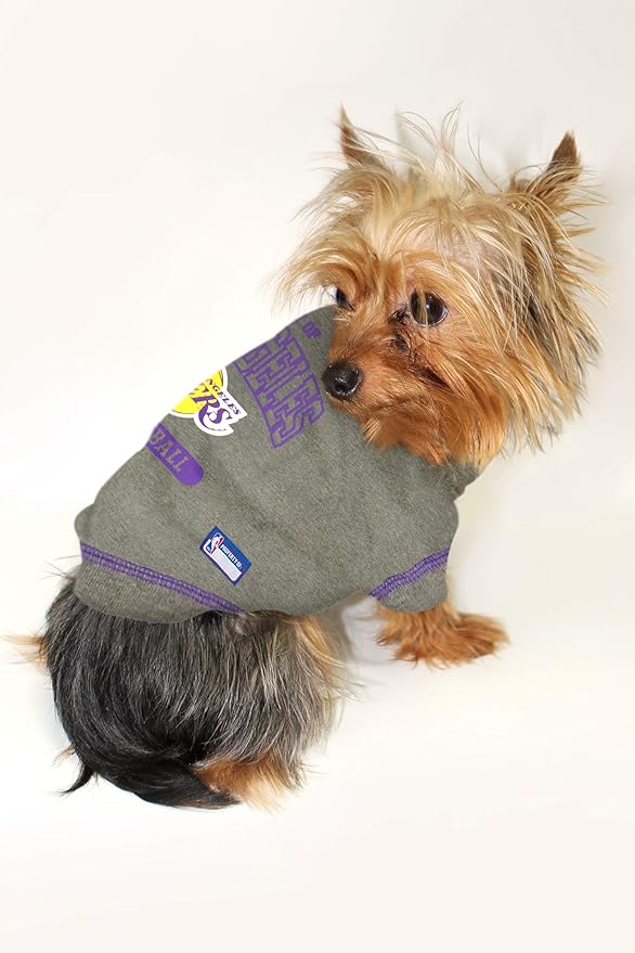 Pets First NBA Licensed Hoodies & T-shirt for Dogs & Cats, Los Angeles Lakers, Small