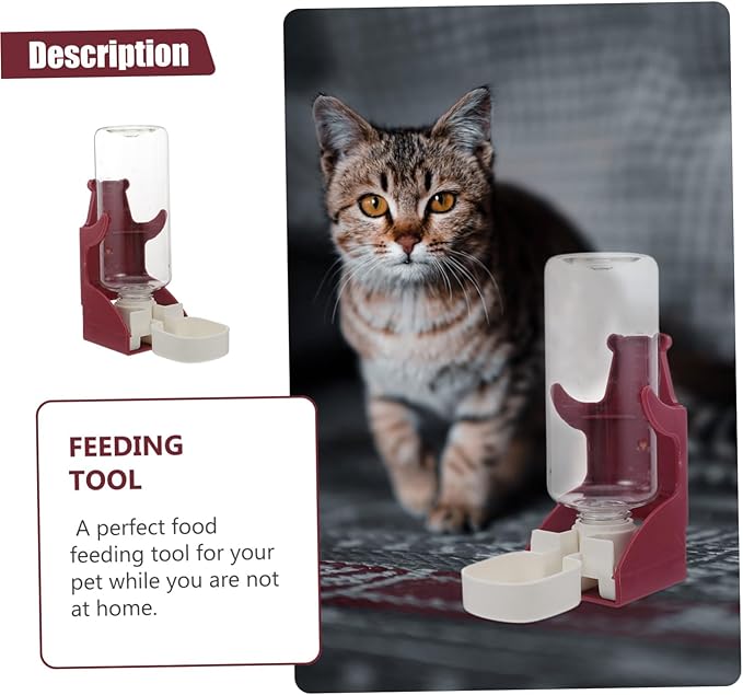 2pcs Pet Hanging Water Feeder for Dogs and Cats Automatic Water Dispenser Bottle Design for Pets Material Easy to Use Watering Device