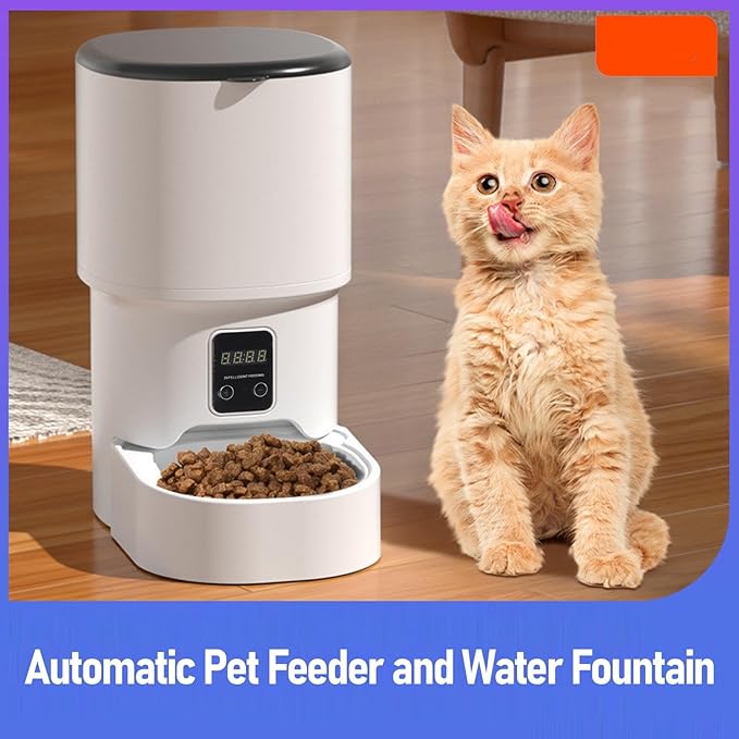 Automatic Cat Feeder Water Fountain Smart WiFi Pet Feeder and Water Dispenser with Remote Control APP for Cats and Dogs