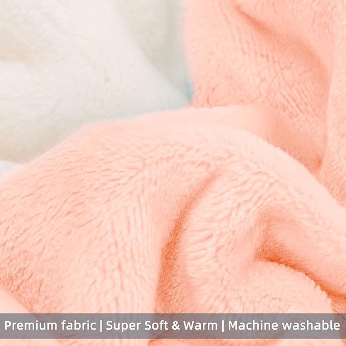 FabriCastle Dog Hoodie Sweater for Small Dogs Boy and Girl, Small Dog Clothes XS XXS Puppy Sweatshirt, Pet Outfit, Cat Clothing Super Soft Warm Snap On Closure (Peach-Cream, Large)