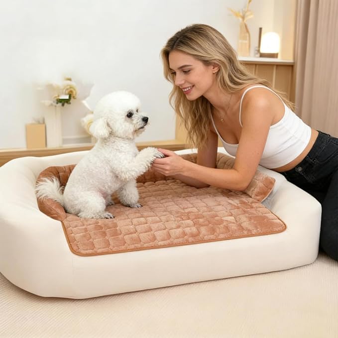 Pet Couch Cover, Non-Slip Design, Small/Large, Removable Couch Protector, Pet Bed Mats, Furniture-Friendly Accessory, for Cat Puppy Indoor Home Living Room Car Camping Travel
