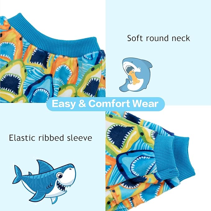 CuteBone Fleece Dog Pajamas Clothes Puppy Jammies Pet Apparel Cat Onesie for Chihuahua Yorkie Frenchies P329L