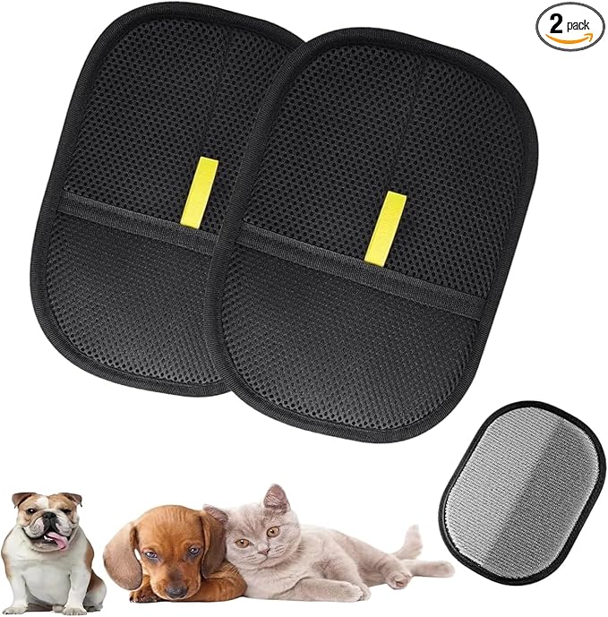 2pcs Pet Hair Removal Glove, Reusable Electrostatic Pet Hair Removal Gloves,Reusable for Dogs & Cats, Furniture，