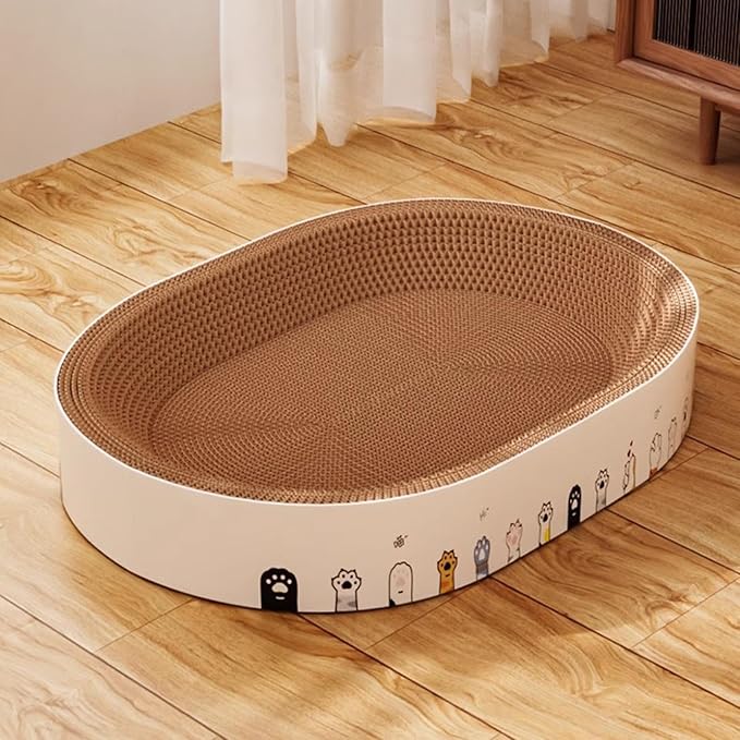 Cat Scratching Board - Interactive Resting Toy Bed - Cat Scratch Board | for Indoor Floor Furniture Protection Sleep Enrichment Play