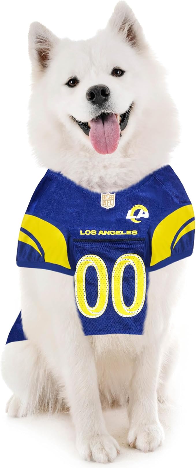 Pets First NFL Los Angeles Rams Dog Jersey, Size XX-Large, Football Shirt Costume for Pet, Dog Sports T-Shirt, NFL Team Clothing for Cats, Licensed Pet Apparel Available in 7 Sizes and 32 Teams