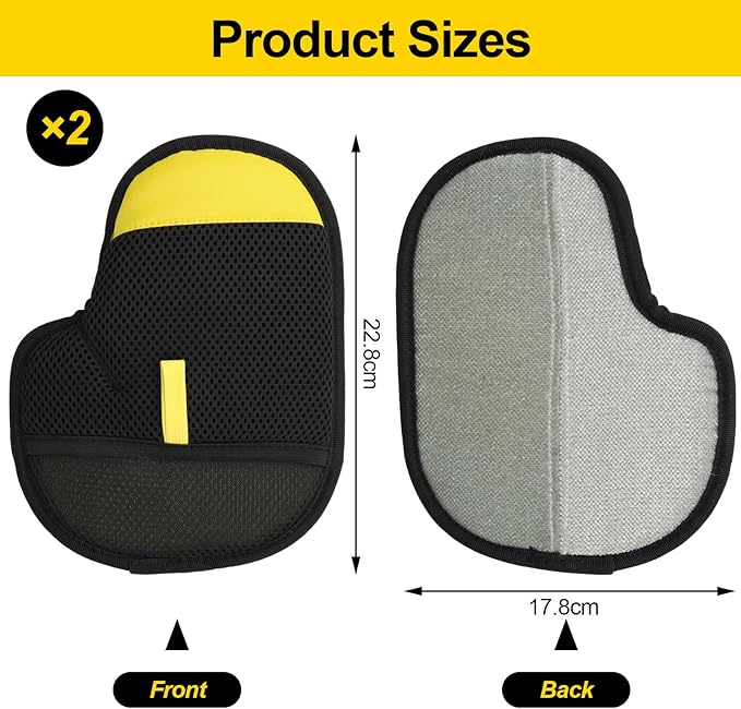 Pet Hair Removal Glove for Dogs and Cats,2 PCS Upgraded Double Sided Electrostatic Pet Hair Removal Gloves,Reusable Pet Cat Dog Hair Remover Gloves for Couch,Carpet,Bed Sheets,Blankets,Clothes