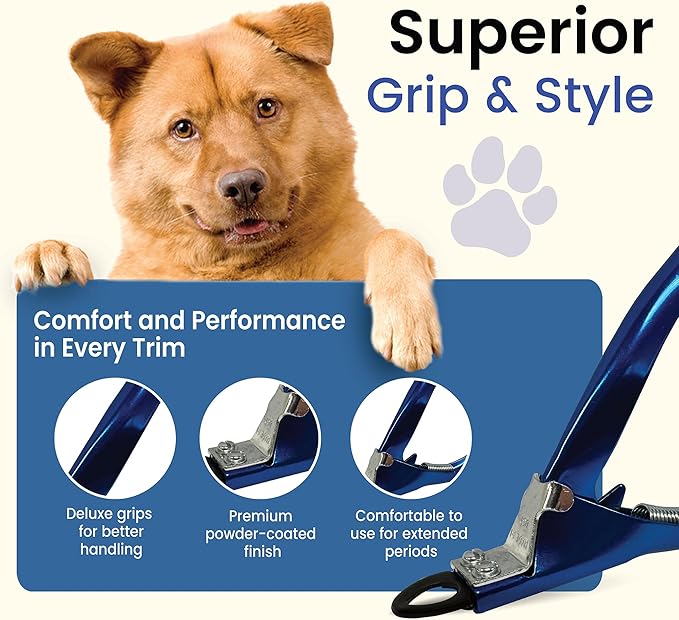 Resco USA-Made Dog Nail Clippers - Professional Guillotine Trimmer for Clean Cuts - Candy Color Series - Replacement Blade System - Fits All Breed Sizes