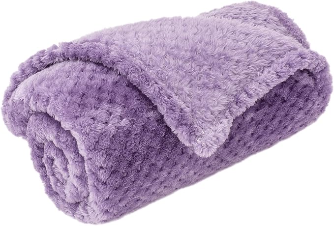 Pet Blanket for Dogs or Cats - Warm Soft Fuzzy Plush Fleece Throw for Puppy, Kitten, Small, Medium, Large Pets - Bed, Couch, Sofa, Travel (M/32" x 40", Iris)