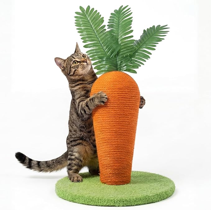 Carrot Shaped Cat Scratching Post – Perfect for Small Cats – Multi-Functional Toy for Scratching, Sleeping, and Play – Durable, Non-Toxic Material – Ideal for Kittens – Safe, Interactive Pet Fun