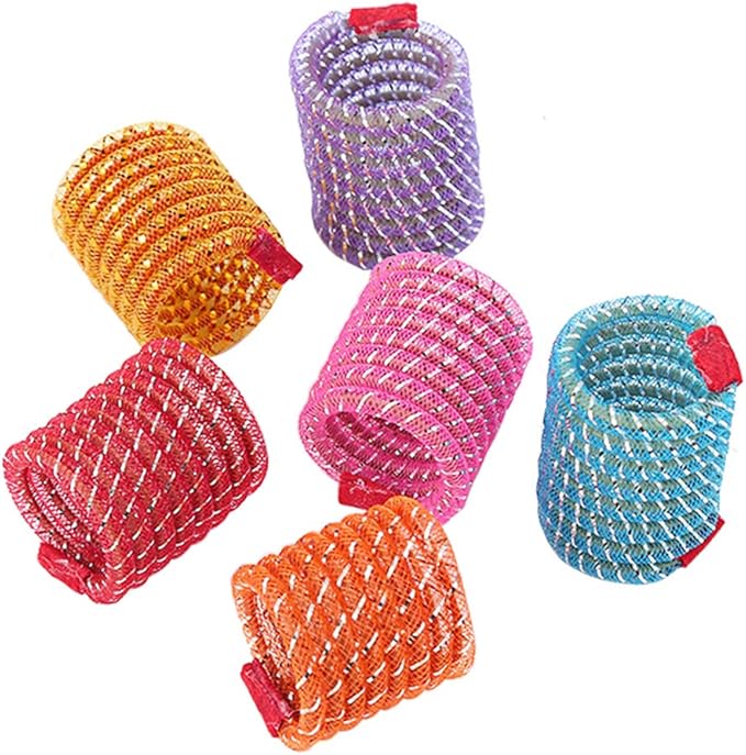 IUHKBH Cat Springs, 4 PCS Colorful Coil Spring Action Cat Toy Stretchable Kitten Kicker, Safe Kitten Stuff for All Breed Sizes