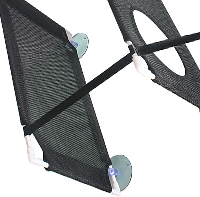 Cat Window Perch Double Layer Suction Cup Cat Hammock Cat Window Hammock Bed Cat Furniture Cat Shelf for Indoor Cats Sunbathing and Viewing(Black)