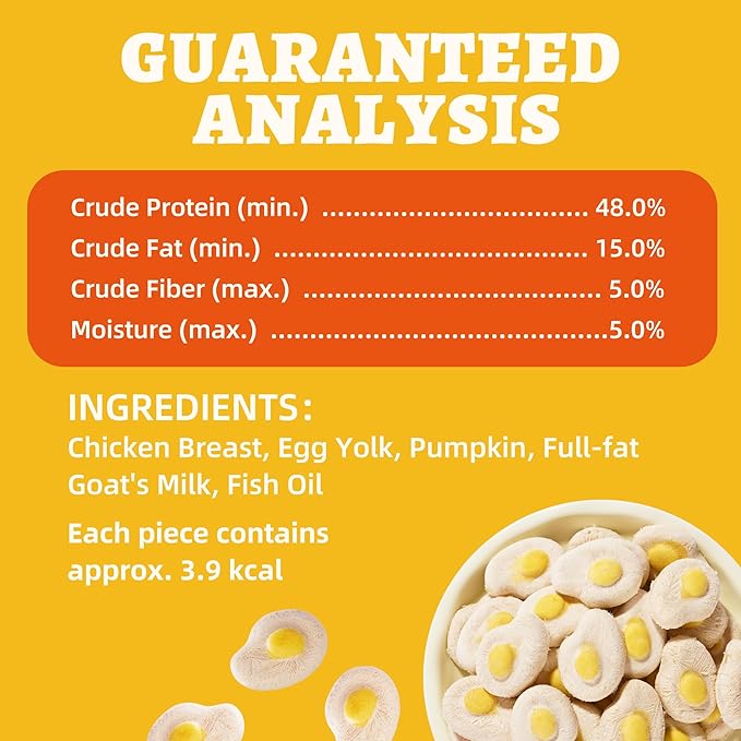 Wellix Freeze-Dried Treats for Dogs and Cats - SunnyBites Freeze Dried Chicken Cat Treats for Indoor Cats - Supports Immunity&Gut Healthy for Training Kitten Snack 3.5oz